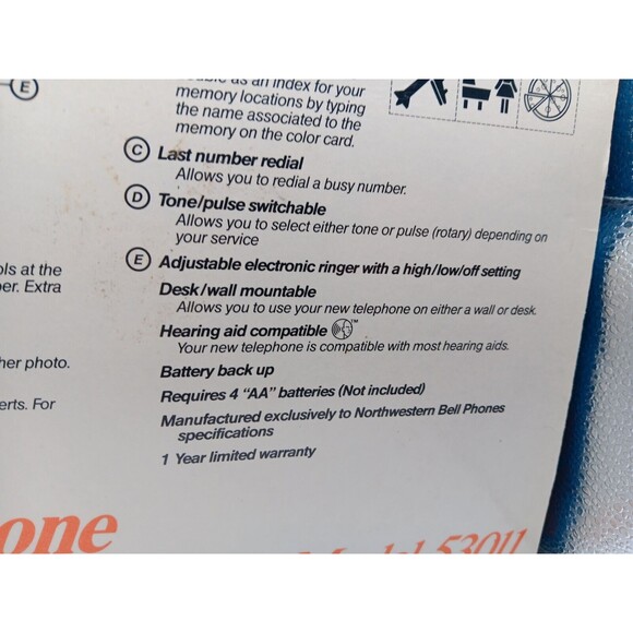 Vintage Northwestern Bell Phones Photo Touch Granny Core Large Numbers #53011 - Picture 13 of 13